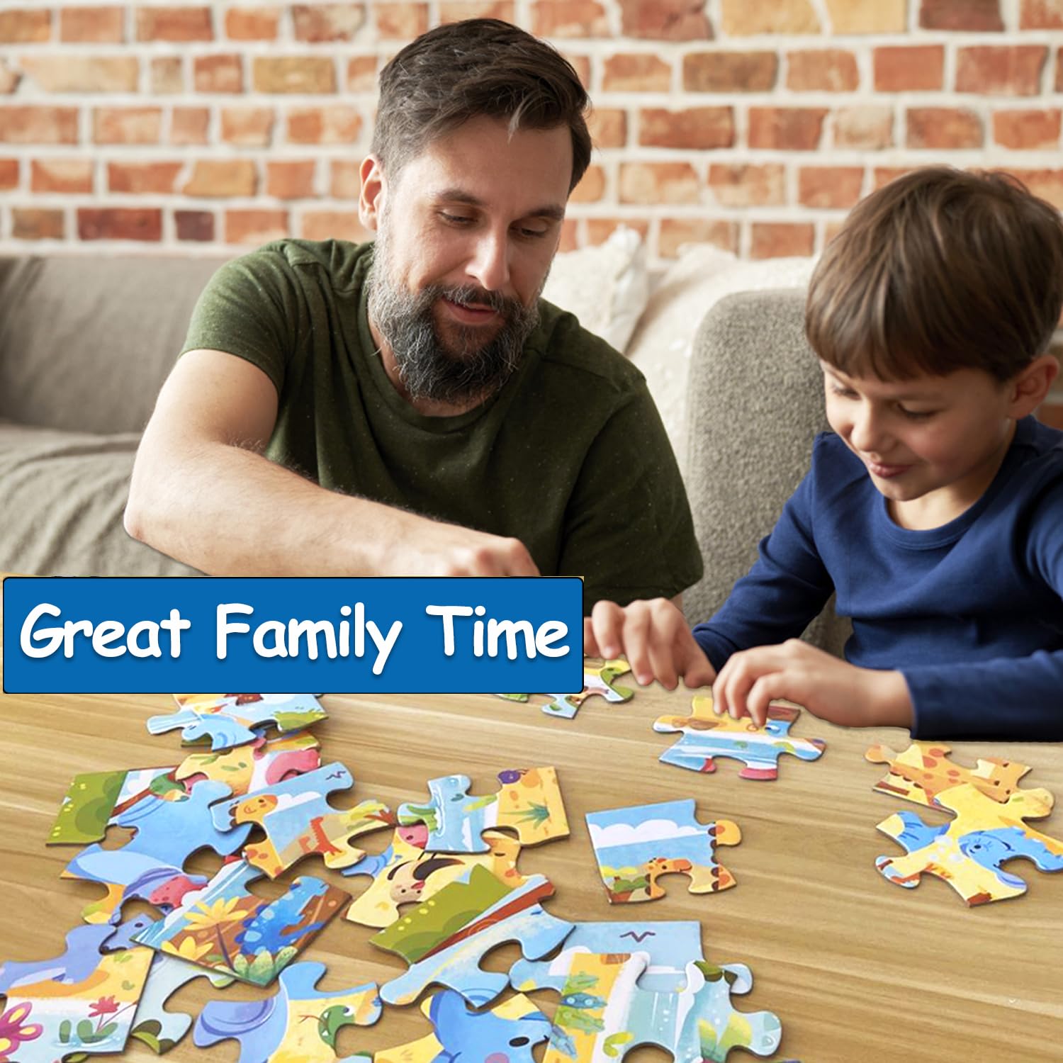 Jumbo Jungle Animal Floor Puzzle for Kids Ages 3-5 | 24-Piece Preschool Learning Toy for Boys & Girls | Playroom & Classroom Educational Gift