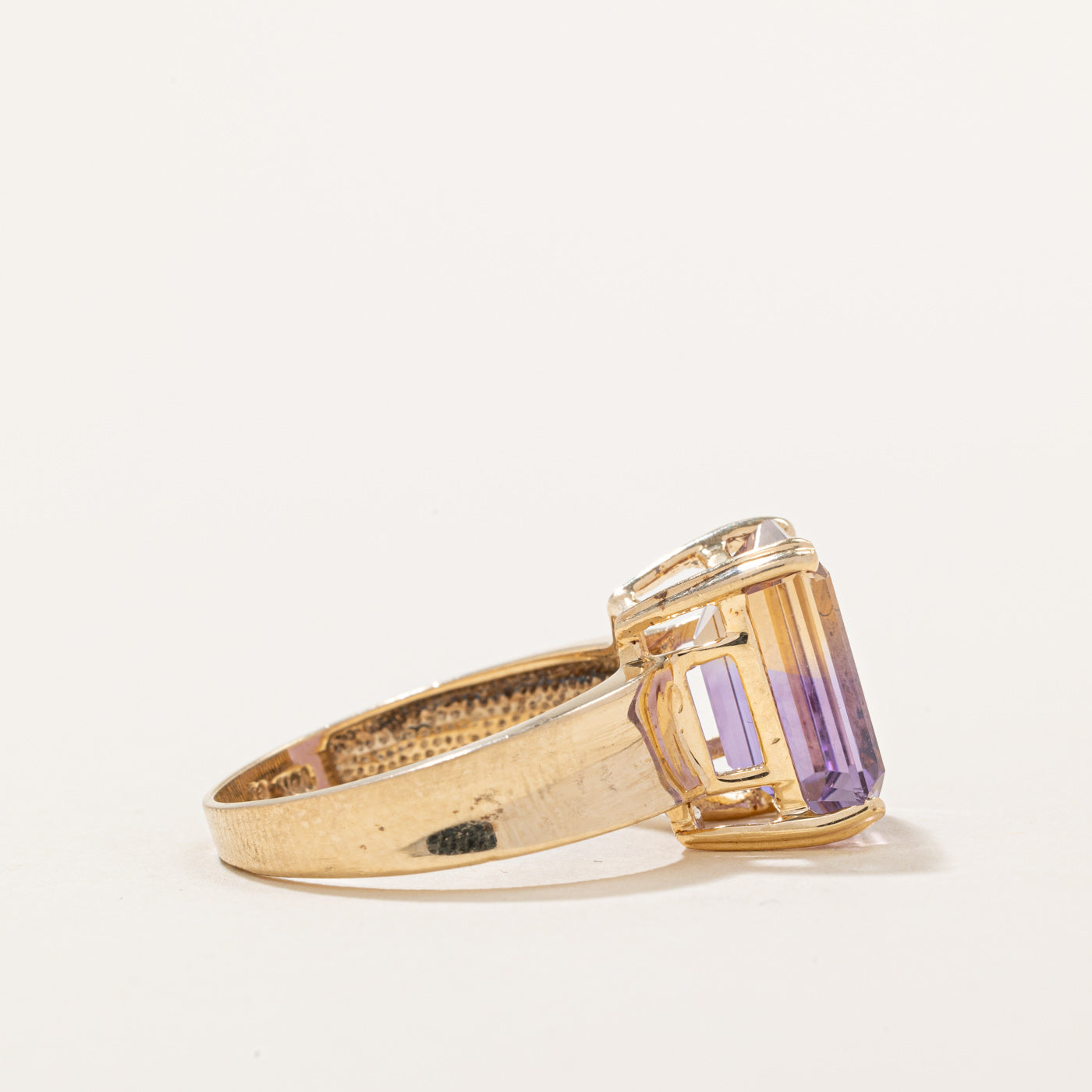 5.50ct Ametrine Cocktail Ring for Women - Size 7.75 - Stunning Purple & Yellow Gemstone Statement Jewelry for Parties, Weddings & Special Occasions