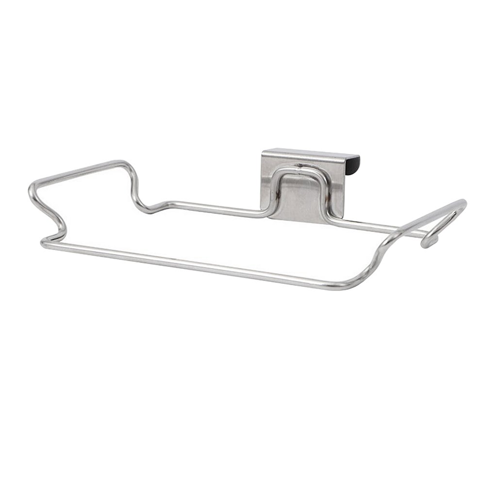 Over Cabinet Door Hanger - Heavy Duty Towel & Garbage Bag Holder Hook Rack for Kitchen, Bathroom Storage - Perfect for Organizing Sponges, Gloves & Cleaning Supplies