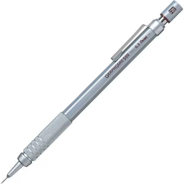 Pentel Graphgear 500 Mechanical Pencil - 0.5mm Drafting Pencil with Metal Grip for Precise Writing, Drawing & Sketching - Perfect for Architects, Engineers & Students