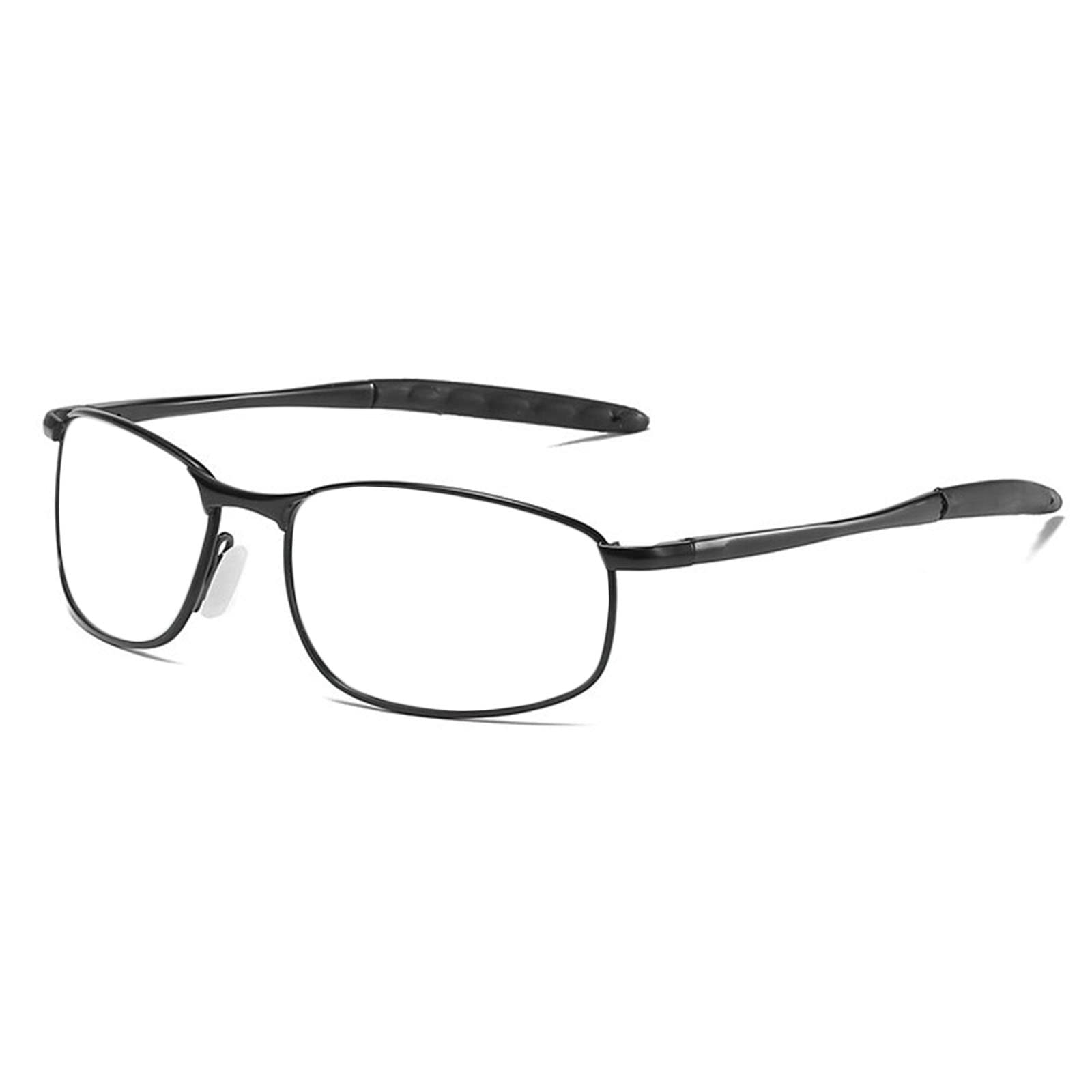 Progressive Multifocal Presbyopic Glasses - Square Metal Frame Photochromic Gray Sunglasses for Men & Women - Reading, Driving & Outdoor Activities