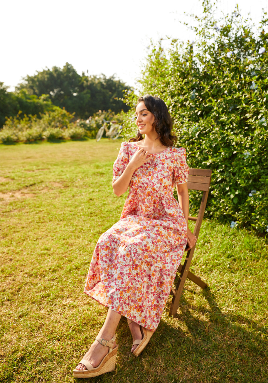 Exuding Ease Midi Dress - Flowy Summer Dress for Women, Casual Boho Chic Dress with Pockets, Perfect for Beach, Vacation & Date Night