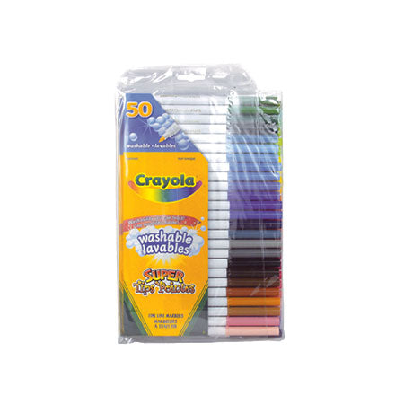 50 Washable Super Tips Markers - Vibrant Colors for Kids & Adults - Perfect for Drawing, Coloring Books, Art Projects & School Supplies