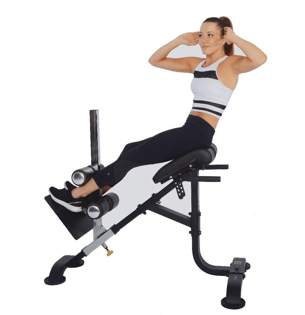 Powertec Dual Hyperextension & Crunch Machine - Home Gym Equipment for Core & Back Strength Training - Perfect for Fitness Enthusiasts & Home Workouts