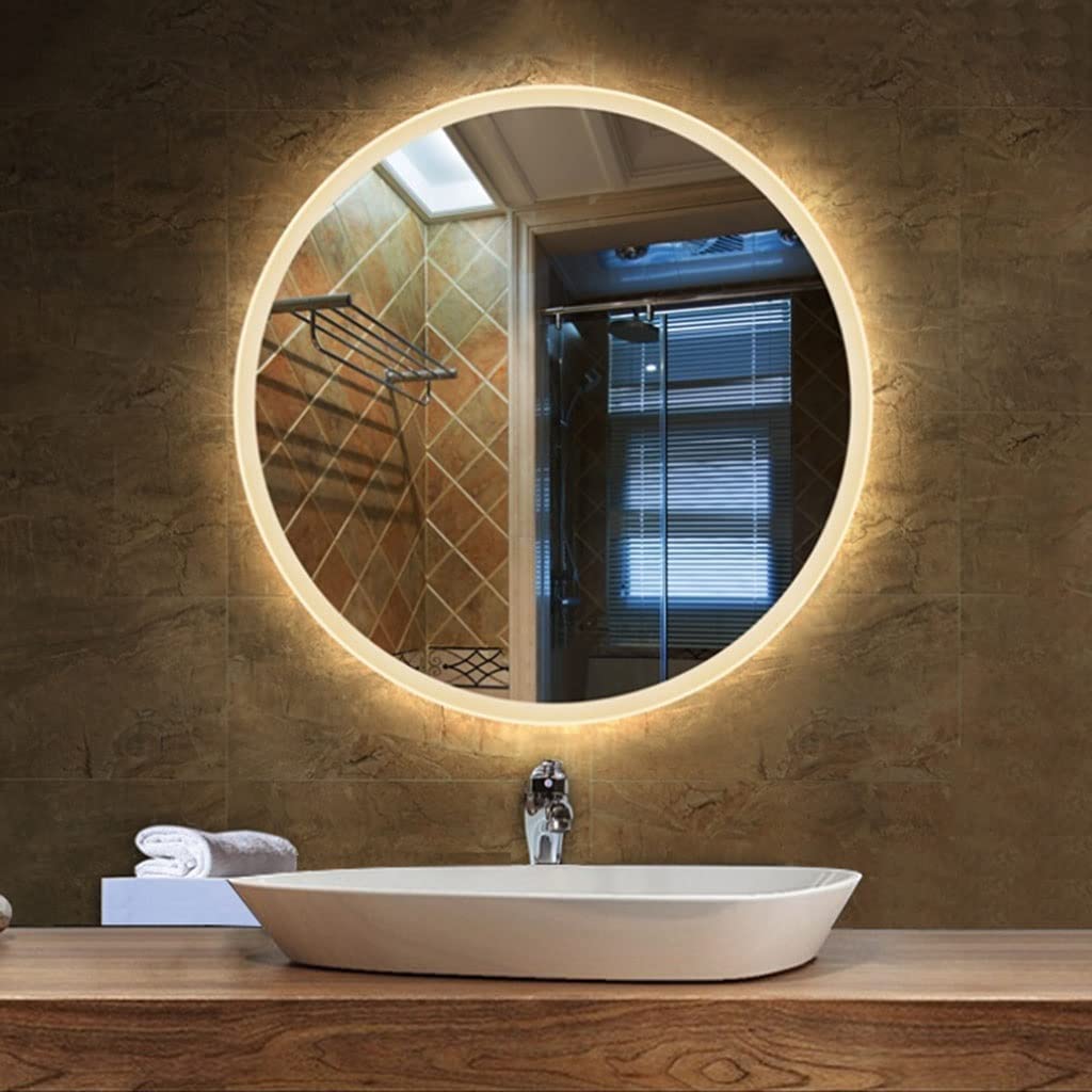 500mm/600mm/700mm/800mm LED Backlit Bathroom Mirror with Adjustable Warm Light - Wall Mounted Vanity Mirror for Makeup, Shaving & Home Decor
