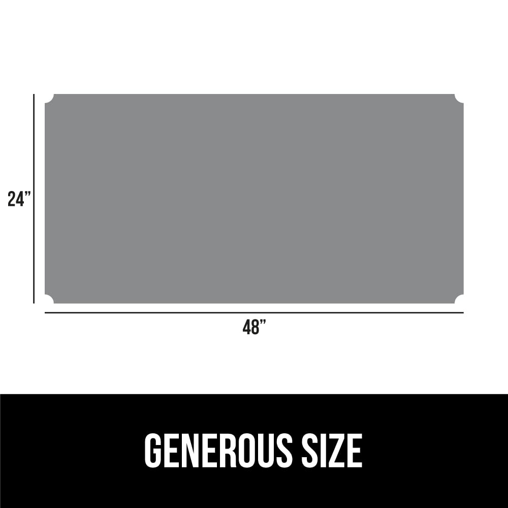 GORILLA GRIP ShelfGuard Wire Shelf Liner - Set of 4 Black 24x48 Inch Waterproof Shelf Liners for Metal Rack Shelves | Compatible with Amazon Basics Shelving Unit | Perfect for Kitchen Cabinets, Pantry, Cupboard & Closet Organization (Home & Office Storage Solution)