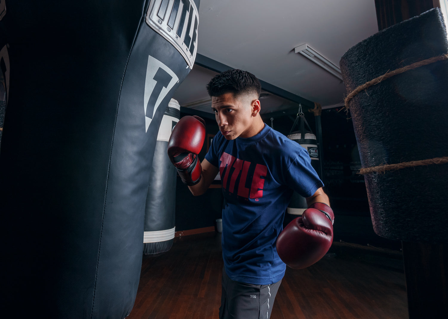 TITLE Boxing Blood Red Leather Training Boxing Gloves - Premium Boxing Equipment for Training, Sparring & Fitness Workouts - Perfect for Boxing Gyms, MMA & Home Workouts
