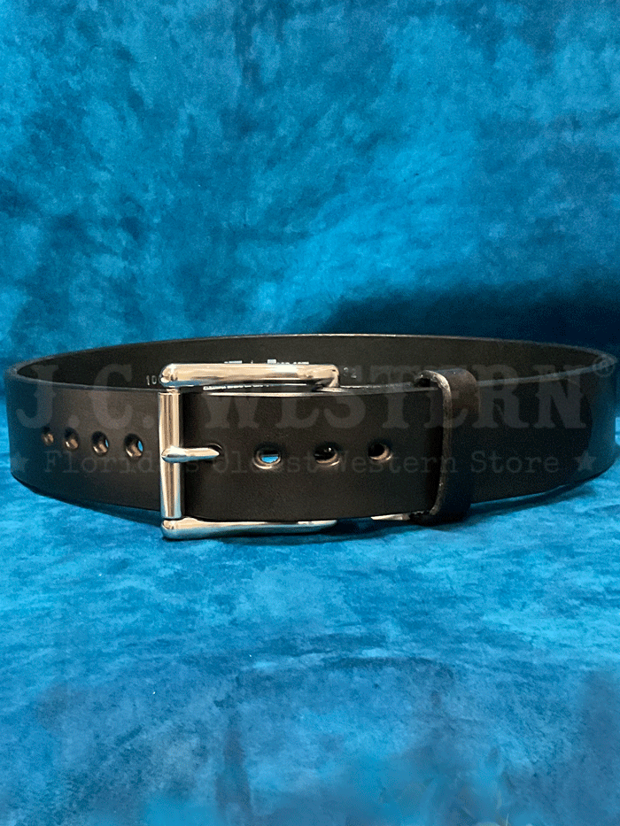 Gingerich 1008 18 Men's Gunsmoke Smooth Heavyweight Extra Wide Gun Belt - Black Leather Belt for Concealed Carry & Western Wear
