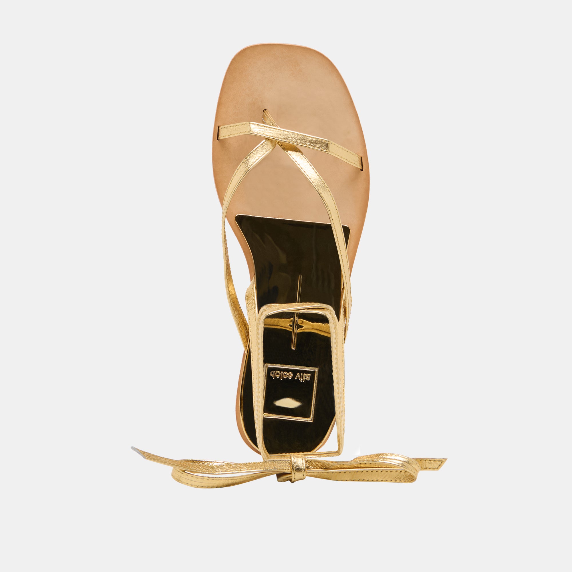 RUDIE Women's Metallic Leather Sandals in Dark Gold - Comfortable & Stylish for Summer, Beach, and Casual Outings