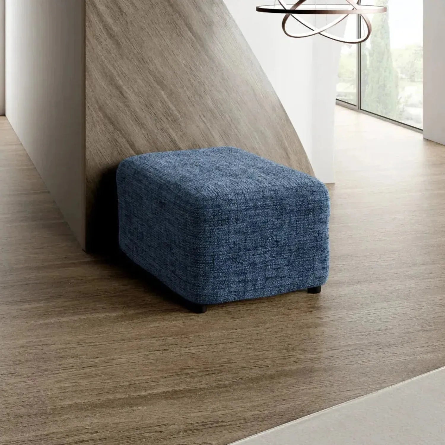 Medium Ottoman Slipcover - Microfiber Printed Collection - Perfect for Living Room, Bedroom & Home Decor