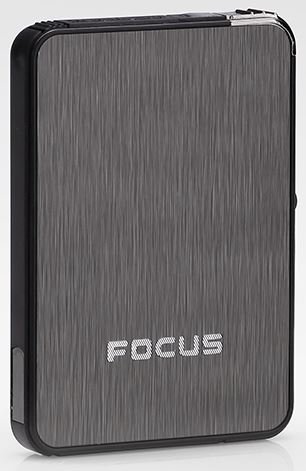 Black Cigarette Case Dispenser with Butane Lighter - Holds 6 Cigarettes | Portable & Compact for Travel, Outdoor, and Everyday Use