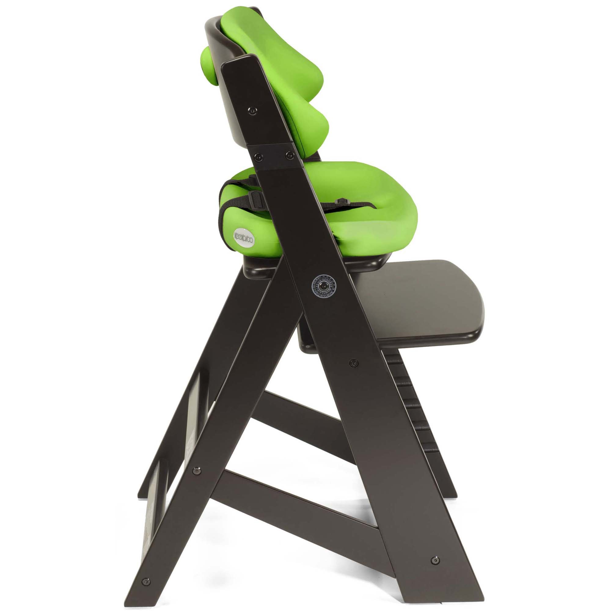 Keekaroo Kids Chair with Comfort Cushions - Espresso & Lime Color - Adjustable Height Toddler Chair for Dining, Learning & Play - Model 0055223KR-0001