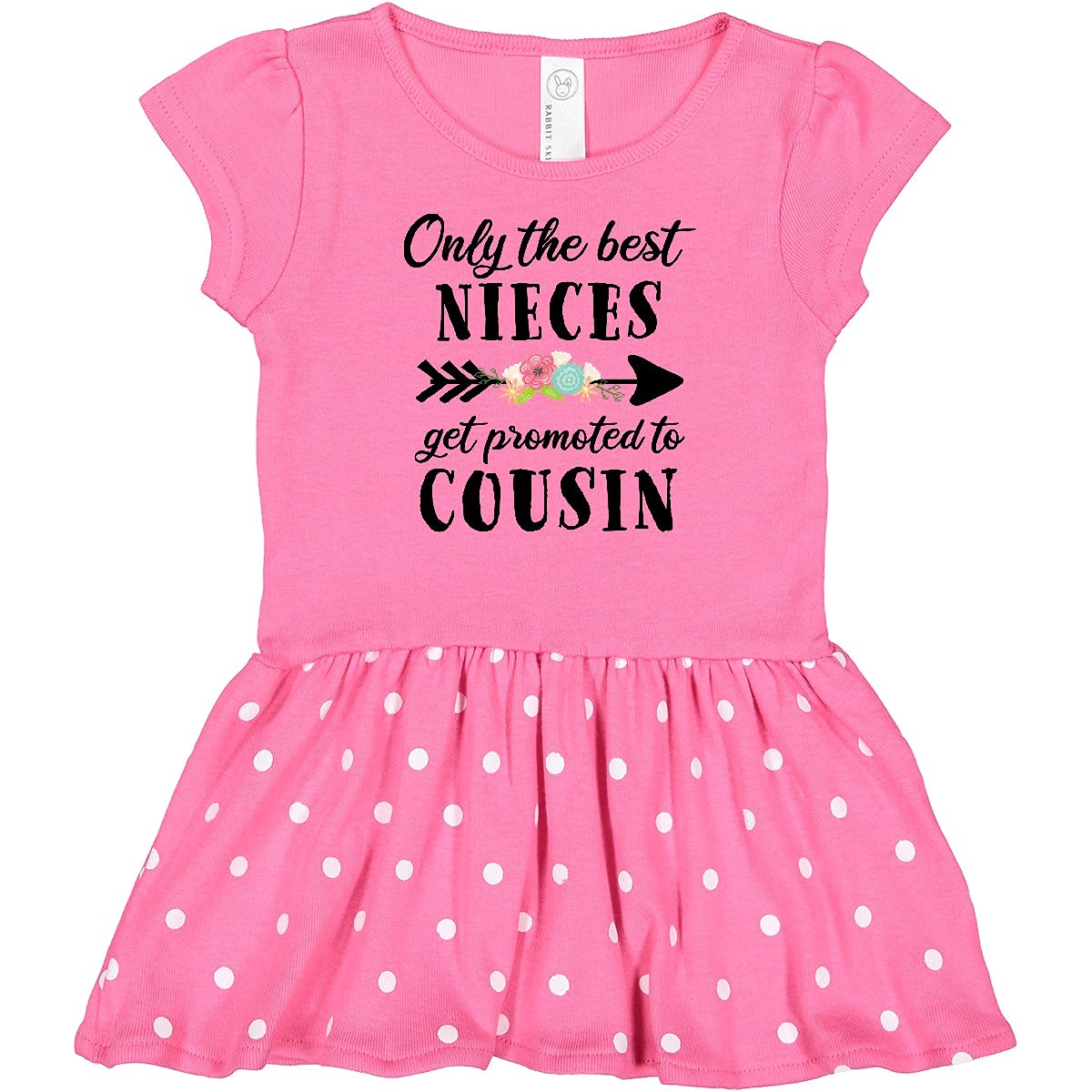 Inktastic Only The Best Nieces Get Promoted to Cousin Baby Girl Dress - Cute Outfit for Family Reunions & Special Occasions