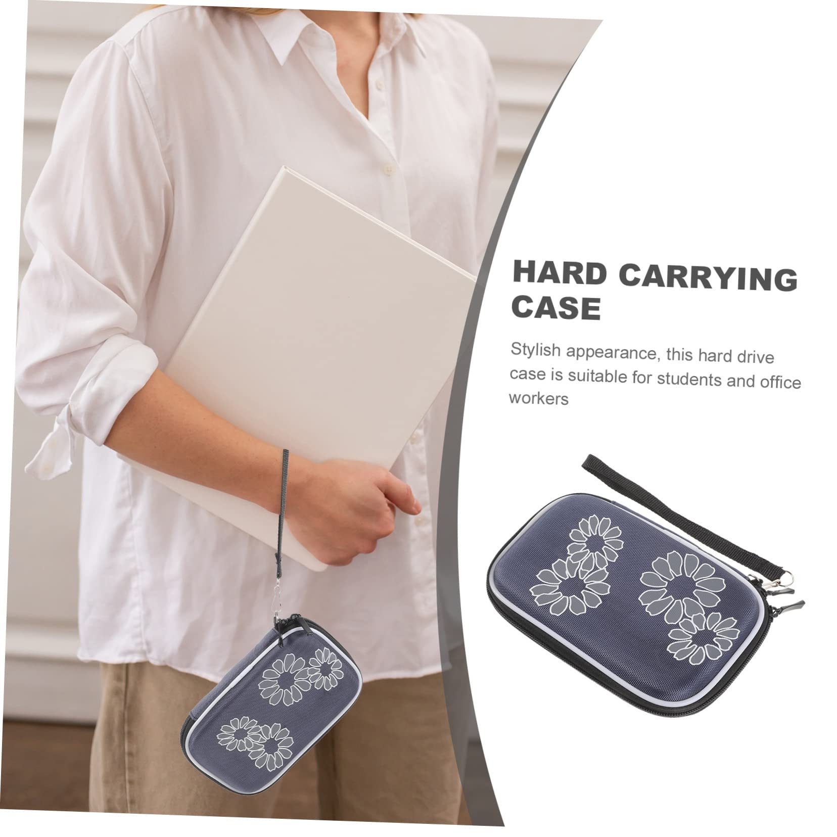 KOMBIUDA 3-Piece Mobile Hard Drive Organizer Set - USB Cable Storage Case, Portable HDD Carrying Bag with Battery Pouch, Non-Woven Fabric Travel Accessories for Computer Gear, Office & Home Use | Perfect for Business Trips, Daily Commute & Tech Organization
