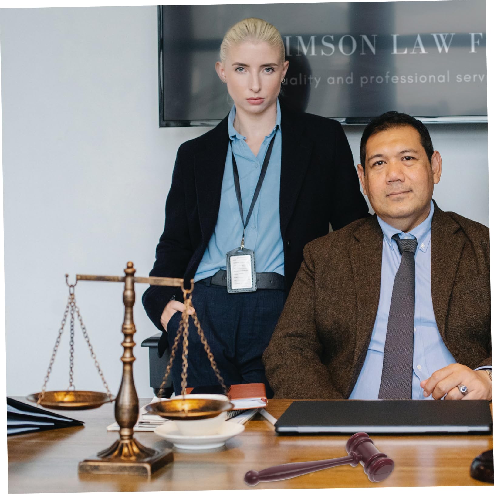 LALADEFIEE 2-Piece Kids Judge Gavel Toy Set - Wooden Mallet for Courtroom Role Play, Auction Games & Pretend Play - Fun Educational Toy for Children's Courtroom Dramas and School Plays
