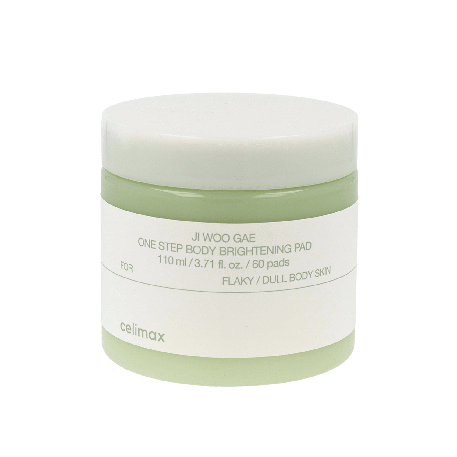 Celimax Jiwoogae One Step Body Brightening Exfoliating Pads - 60 Pads / 110ml for Smooth & Glowing Skin - Perfect for Pre-Party Skincare & Post-Workout Refreshment