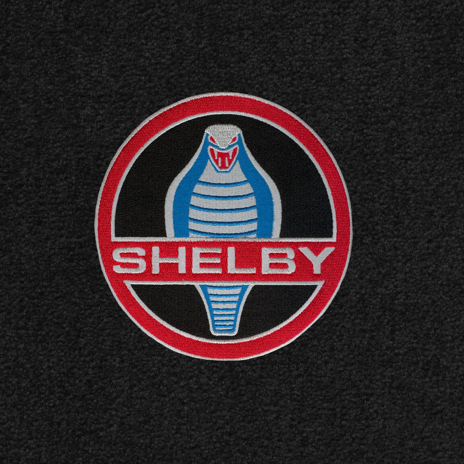 Premium Custom-Fit Carpeted Floor Mats for 2008-2009 Shelby Mustang - Luxury Car Floor Liners with Premium Binding & Shelby Circle Logo (Black, Convertible - with Shaker) | Perfect for Daily Driving, Car Shows & Protecting Your Vehicle's Interior