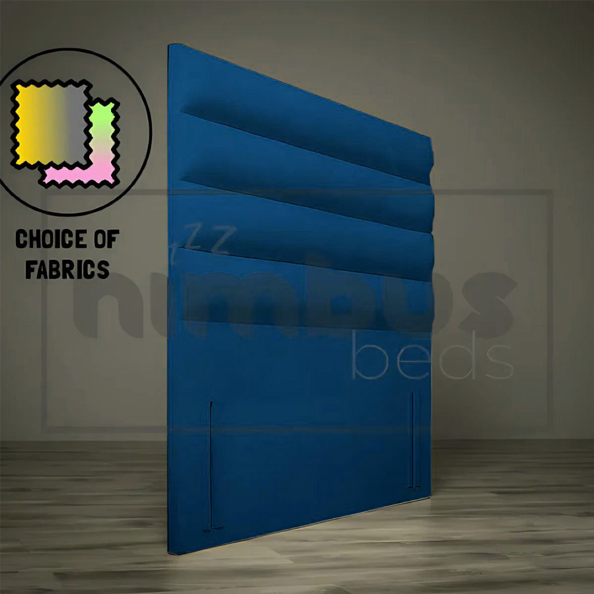 Modern Floor Standing Horizontal Tube Headboard - Stylish Bed Frame for Bedroom Decor | Perfect for Contemporary, Industrial & Loft Style Homes