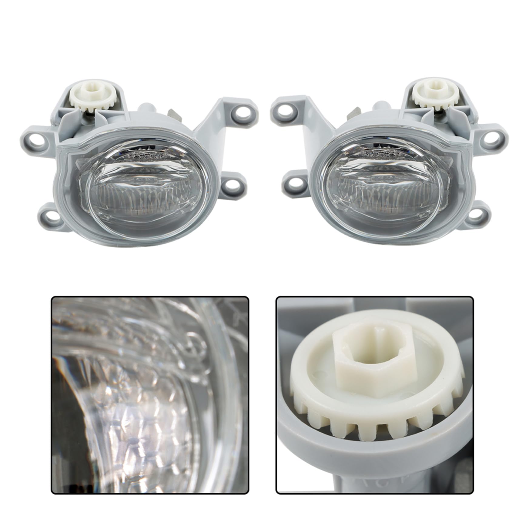 2-Pack Clear Fog Light Assembly with Bulbs & Wiring Kit - Compatible with 2019-2021 Toyota Corolla Hatchback | Durable Replacement for Improved Night Visibility & Style Upgrade