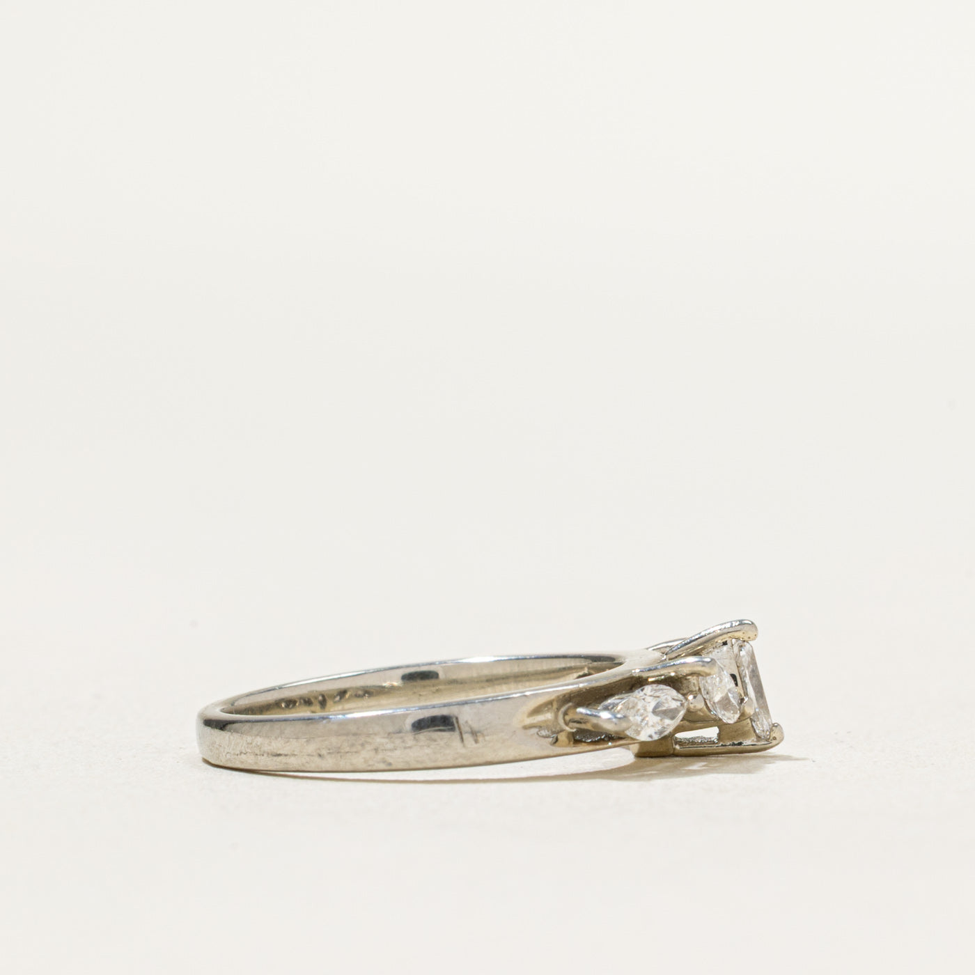 0.60ctw Five Stone Marquise Cut Diamond Ring - Size 4.5 | Elegant Engagement & Wedding Band for Women | Perfect for Proposals, Anniversaries & Special Occasions