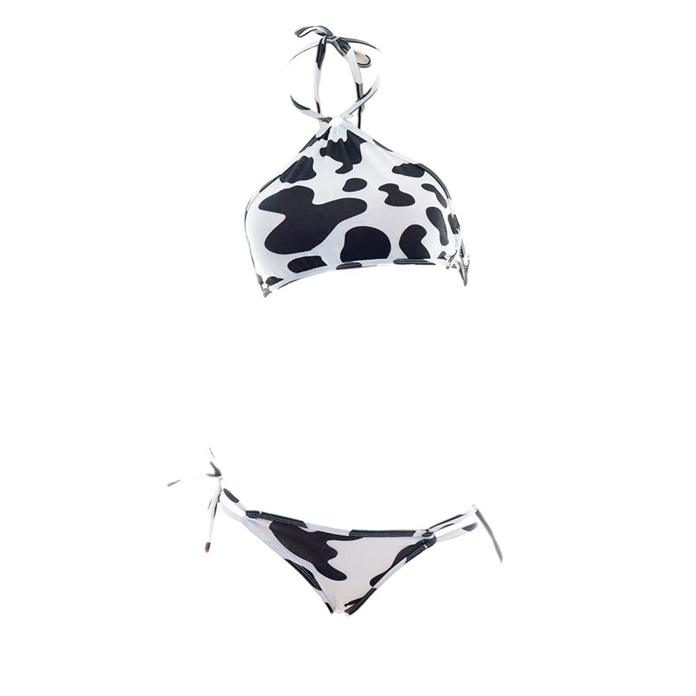 Sexy Japanese Maid Cosplay Costume for Women - Cute Cow Stockings & Pajama Set - Perfect for Halloween, Cosplay Parties, and Anime Conventions