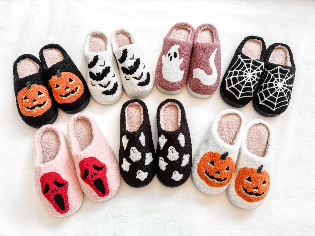 Halloween Slippers for Women & Men - Cozy Plush House Shoes with 7 Cute Designs - Perfect for Trick or Treating, Home Wear & Holiday Gifts