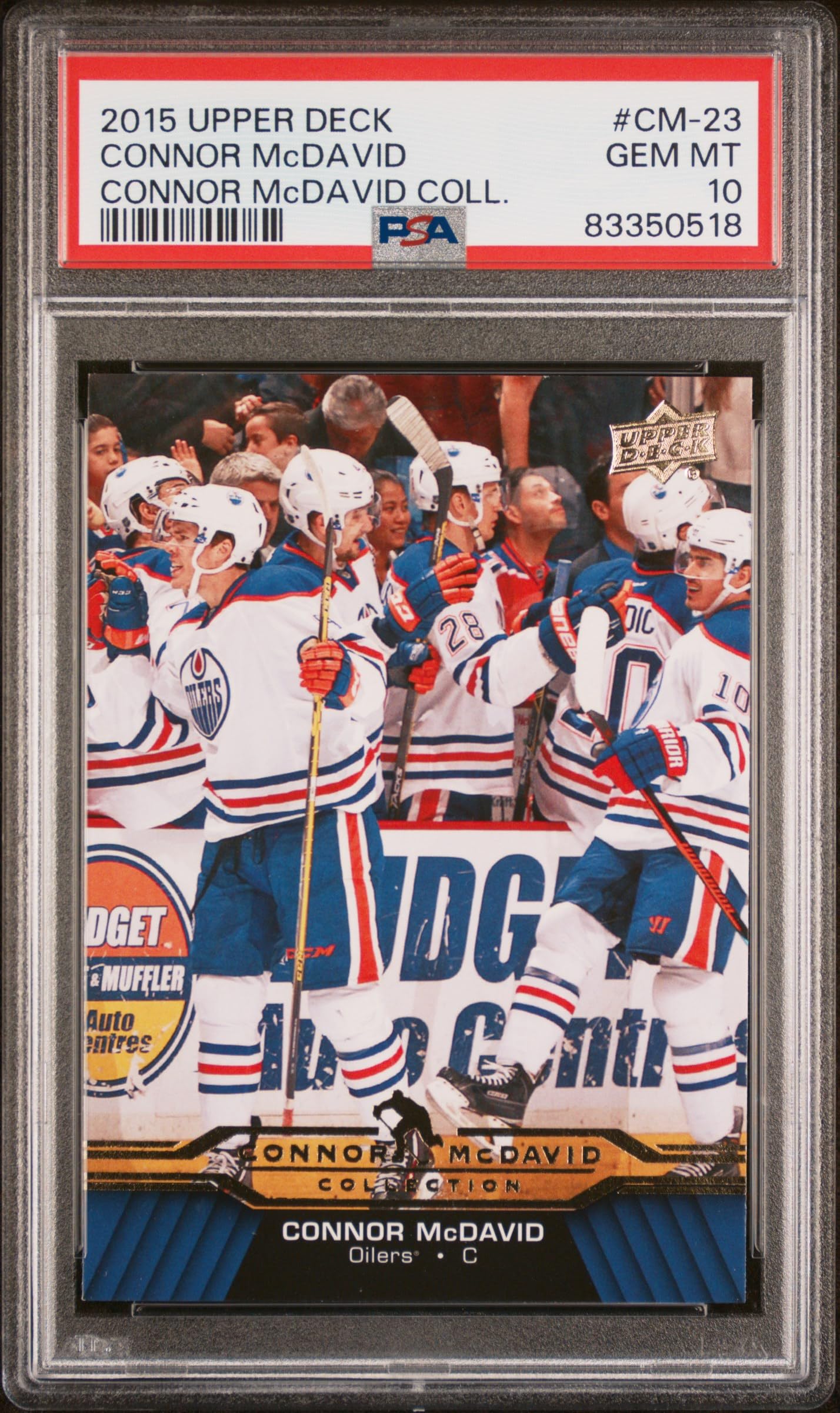 2015-16 Upper Deck Connor McDavid Rookie Card #CM23 PSA 10 Gem Mint - Edmonton Oilers Hockey Trading Card for Collectors & Sports Fans - Perfect for Display, Investment & Memorabilia Collections