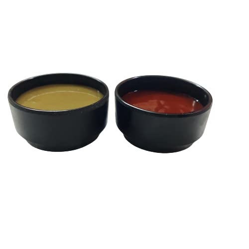 6-Piece Black Melamine Serving Platter Set for Snacks, Desserts & Parties - Matt Black