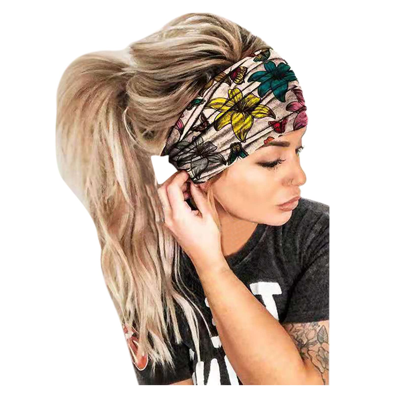 Boho Leopard Print Headbands for Women - Criss Cross Elastic Hair Bands, Stretchy Twist Head Wraps - Perfect for Yoga, Workouts, and Everyday Fashion Accessories
