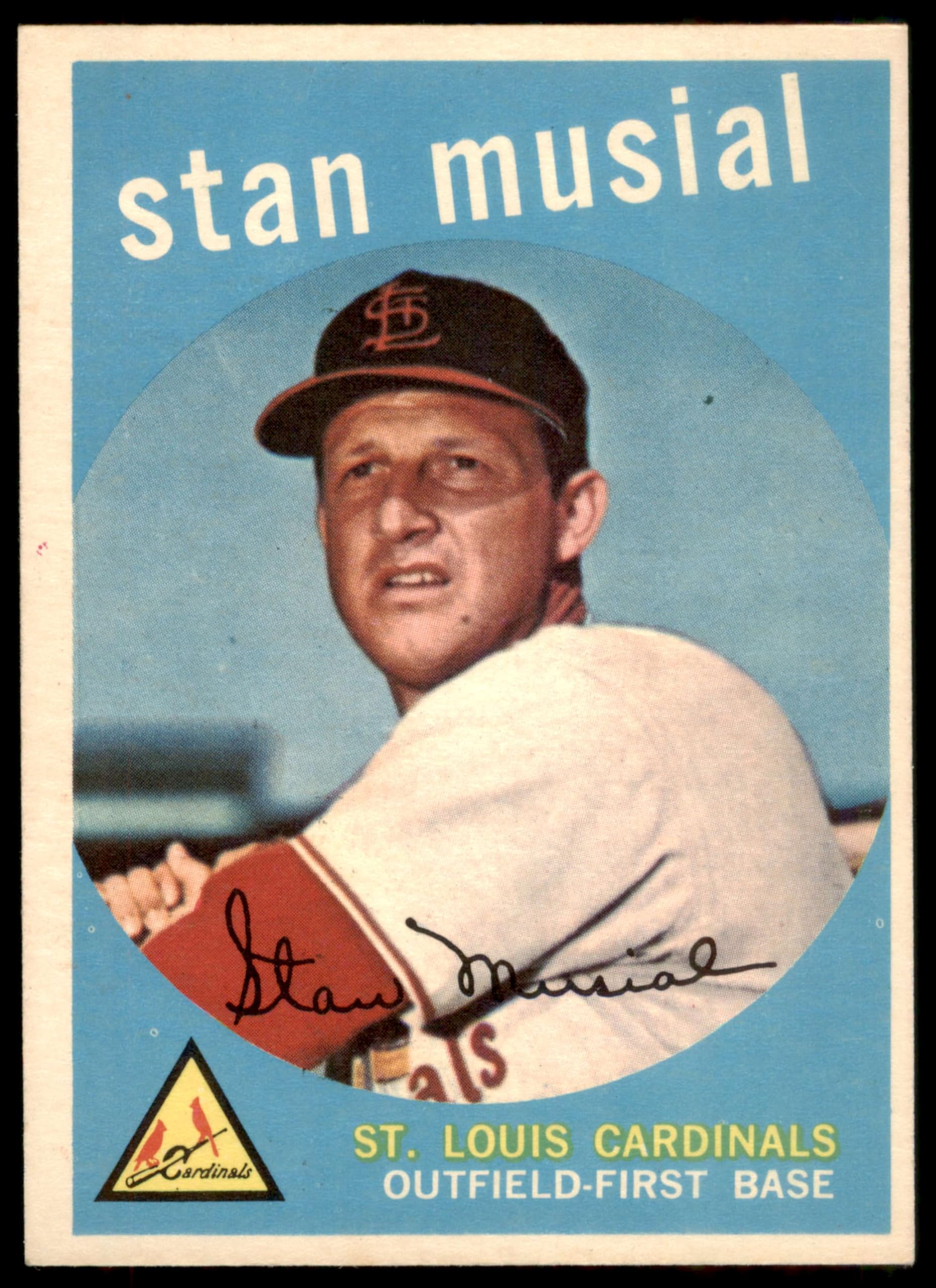 1959 Topps #150 Stan Musial St. Louis Cardinals Baseball Card - EX Condition - Vintage MLB Collectible for Sports Memorabilia & Fan Display