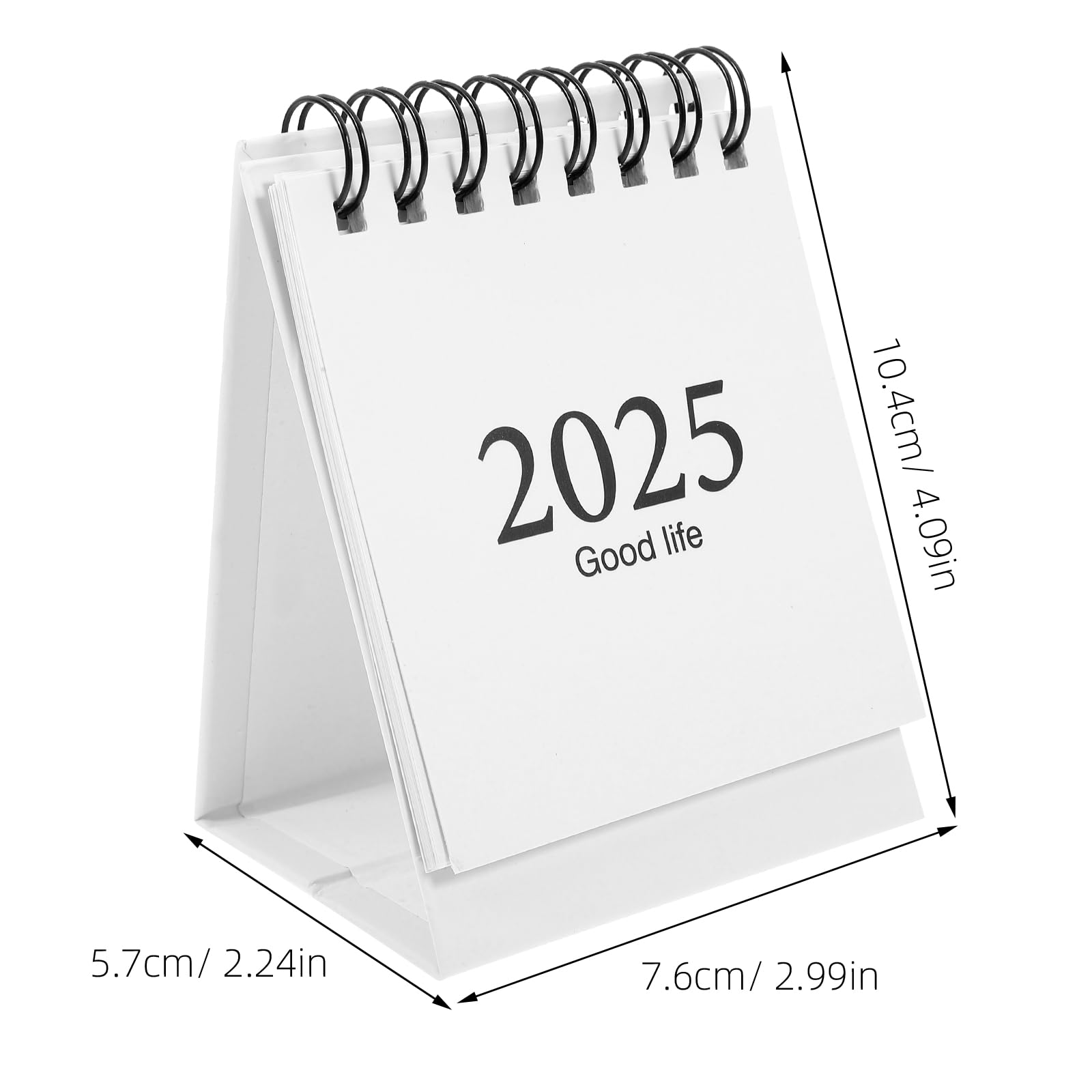 2025 Stand Up Desktop Calendar - Flip Schedule Planner for Home & Office - Small Table Top Calendar with White Design - Perfect for Desk Organization & Decoration