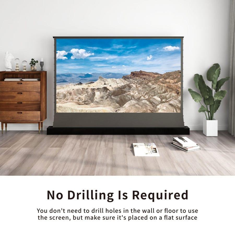 VIVIDSTORM S ALR P Motorized Tension Floor Rising Projector Screen - 120