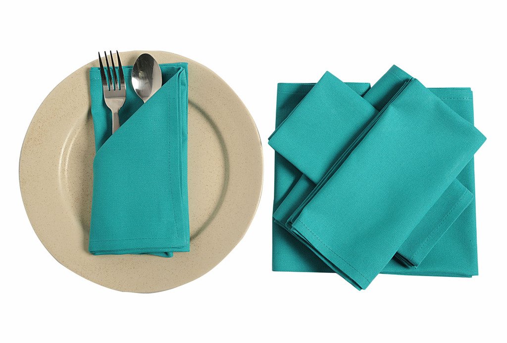 Premium YUGA 100% Cotton Plain Dinner Napkins Set - 6 Pack 17x17 Inches Soft Table Linen for Fine Dining, Wedding, Restaurant & Home Decor