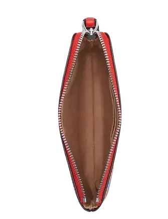 Coach Corner Zip Wristlet with Stripe Print - Stylish Crossbody Wallet for Women - Perfect for Everyday Use, Travel & Shopping