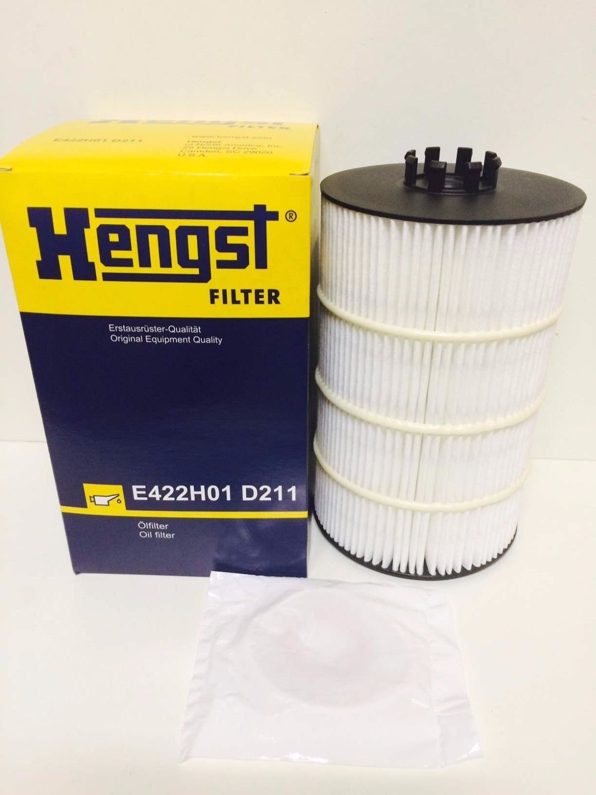 Hengst Oil Filter Cartridge with Gasket - Premium Replacement for Cars, Trucks & SUVs - Perfect for Oil Change & Engine Maintenance