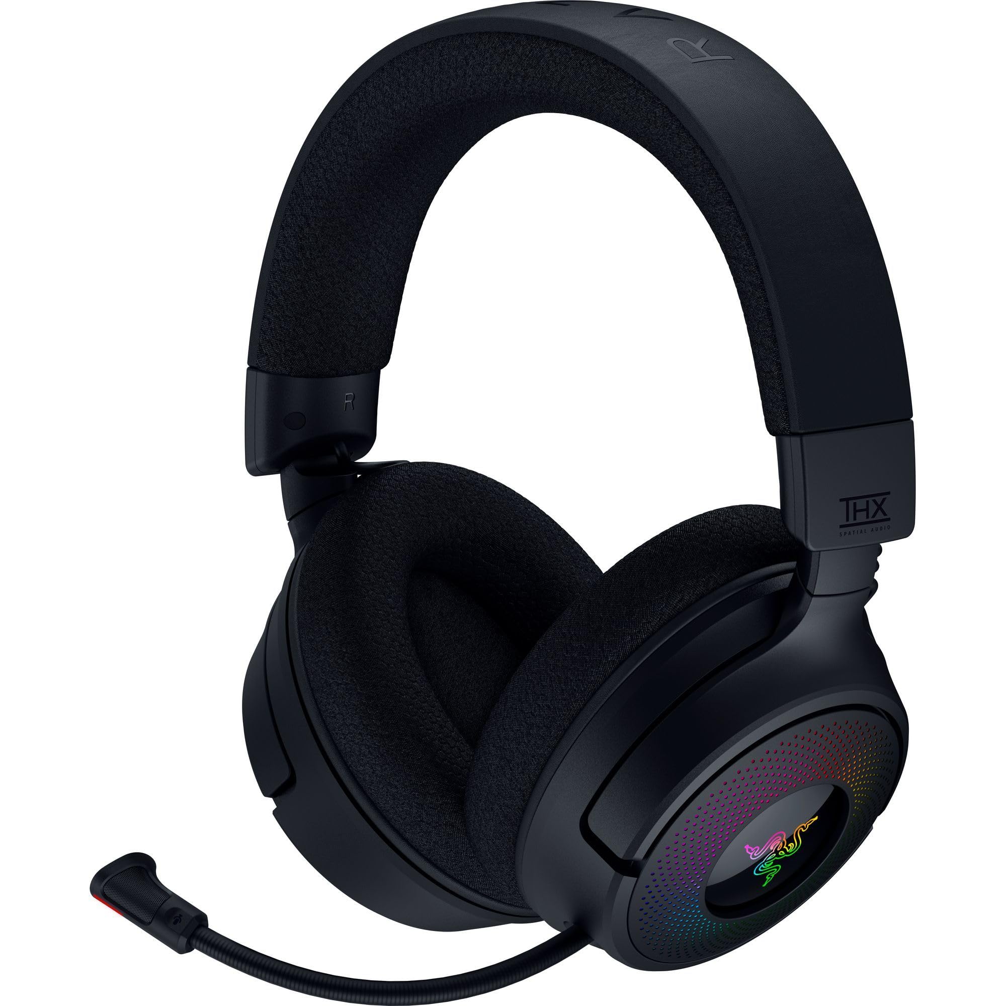 Razer Kraken V4 Wireless Gaming Headset with 2.4GHz & Bluetooth - 40mm Drivers, Super Wideband Mic, 9-Zone RGB Lighting - Compatible with PC, Mac, PS5, Switch, Steam Deck & Smartphones - Perfect for Gaming, Streaming & Online Meetings (Black)