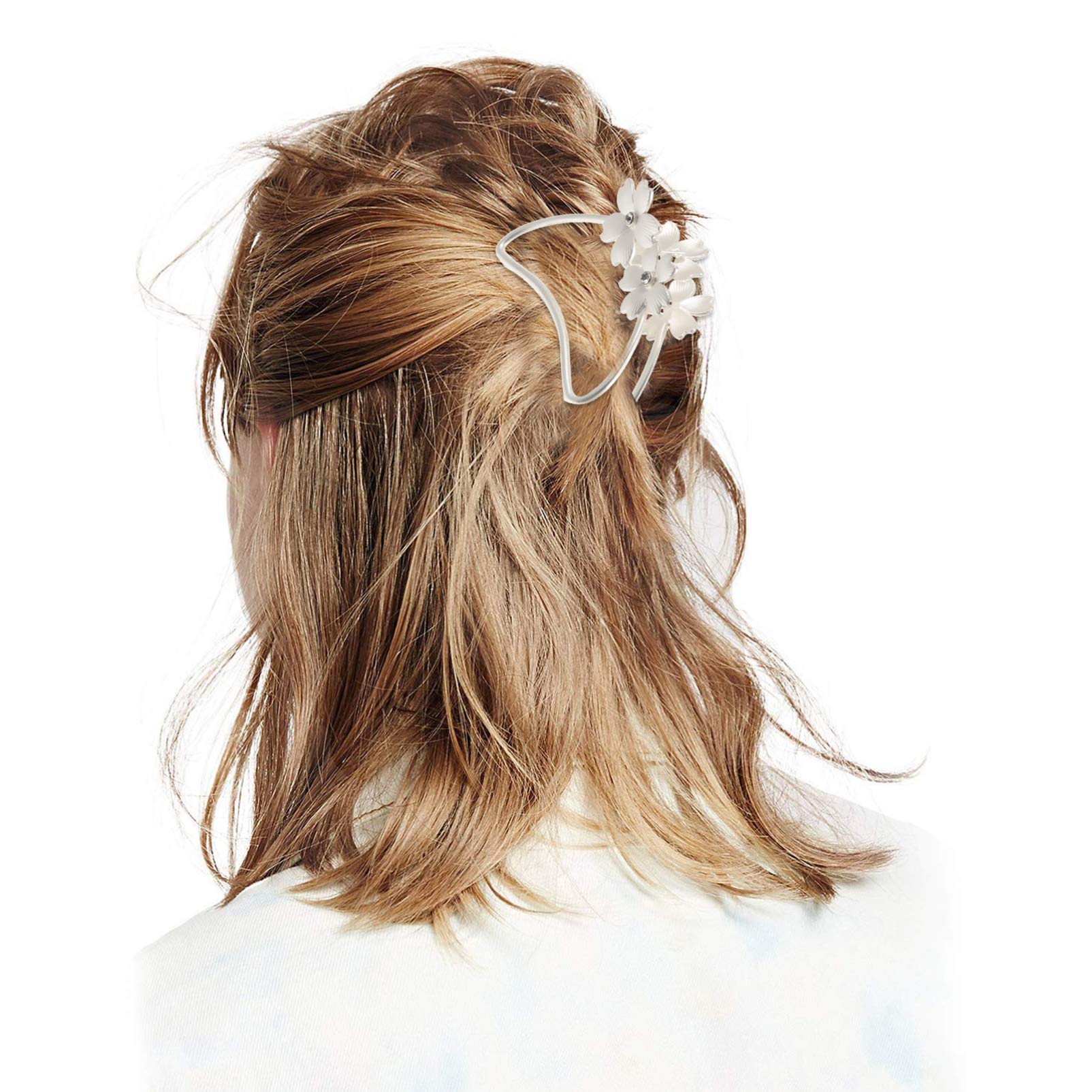 Stylish Alloy Flower Hair Clips - Bathing Jaw Clips, Ponytail Holders & Hair Grippers for Women | Perfect for Swimming, Beach, Gym & Everyday Use