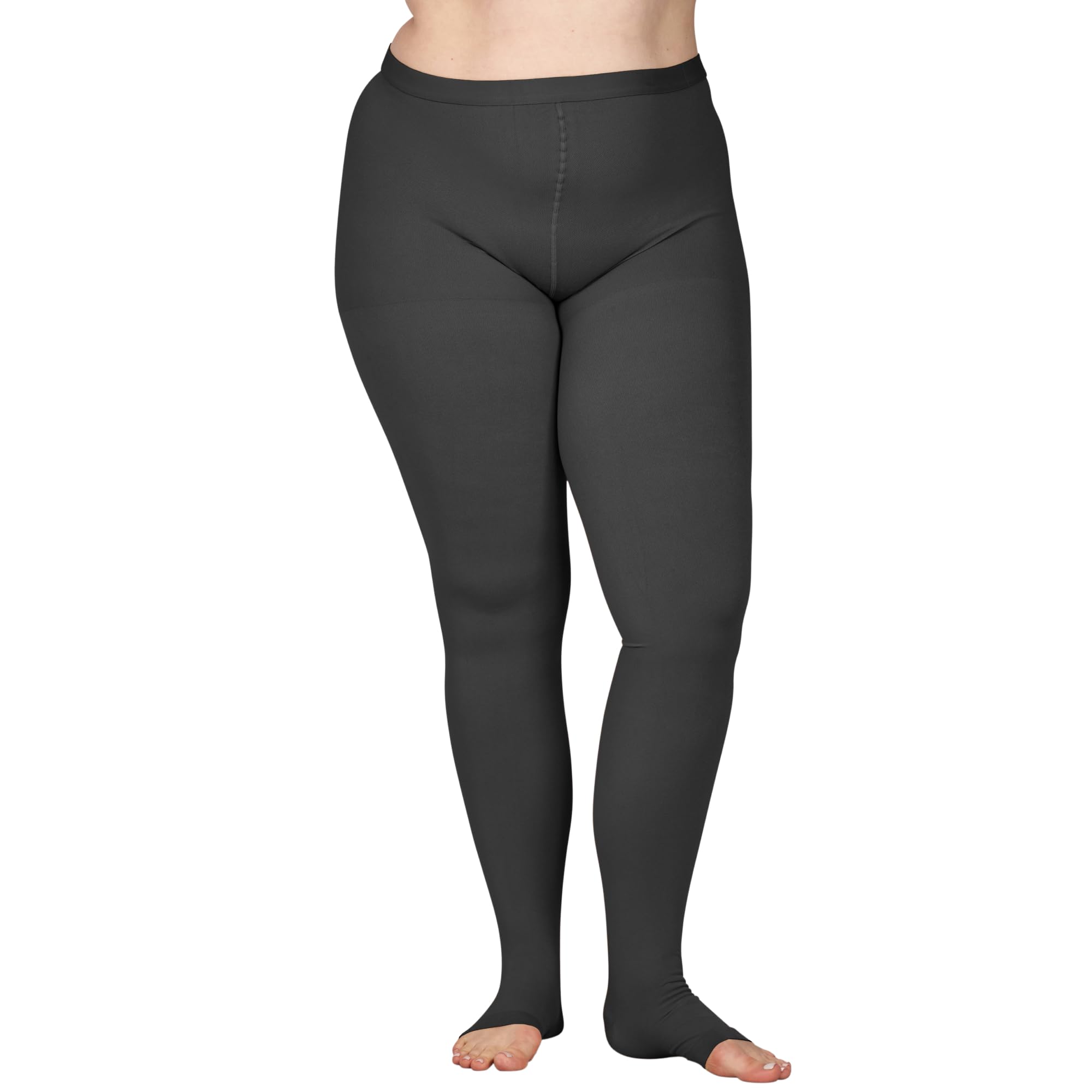 Women's Compression Tights 20-30mmHg for Varicose Veins - Open Toe Pantyhose for Venous Support - Perfect for Daily Wear & Medical Use