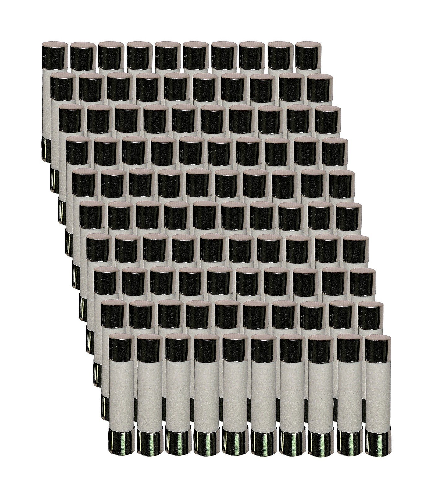100-Pack MDA15A 15 Amp 250V Slow-Blow Ceramic Fuse - 1/4