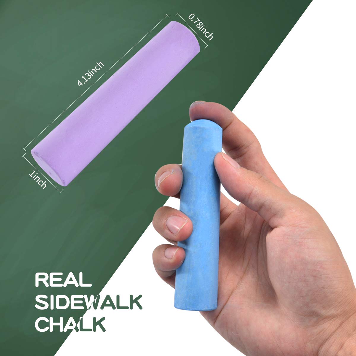 144PCS Washable Non-Toxic Jumbo Sidewalk Chalk Set - 12 Vibrant Colors for Kids & Toddlers - Perfect for Blackboard Drawing, Playground Fun, Birthday Parties & Outdoor Art Activities