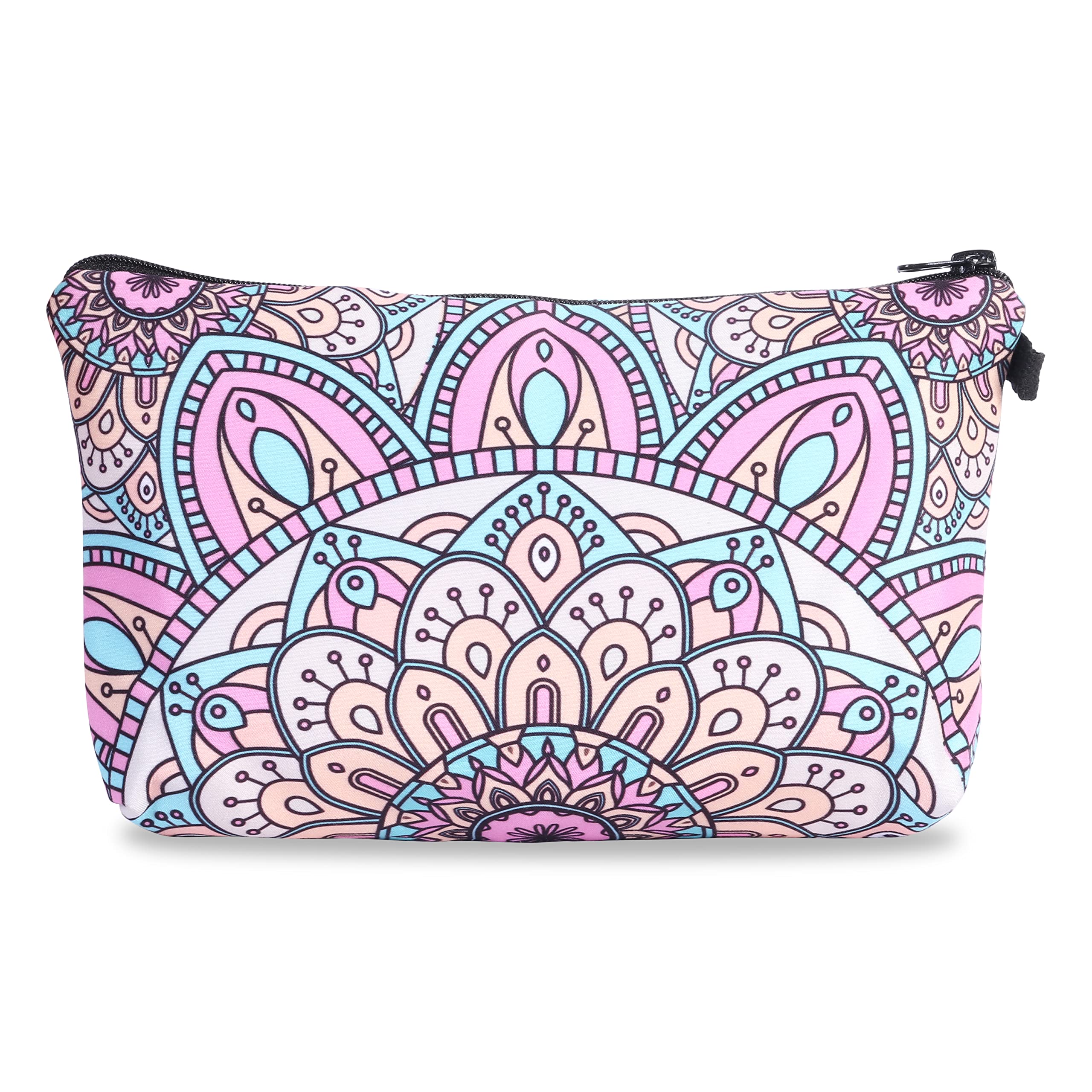 Xelvix Small Makeup Bags for Women & Girls - Cute Travel Cosmetic Pouch & Toiletry Organizer (2 Compartments, Multicolor) - Perfect for Travel, Gym, and Daily Essentials Storage