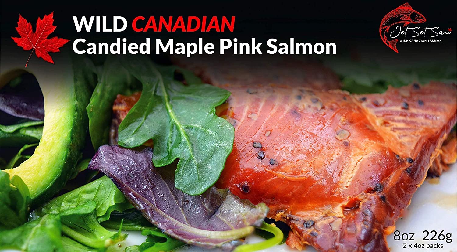 Premium Smoked Wild Canadian Salmon & Luxury Tuxedo Chocolates Gift Box - Gourmet Christmas Food Gift Set for Holiday Parties, Corporate Gifts & Special Occasions