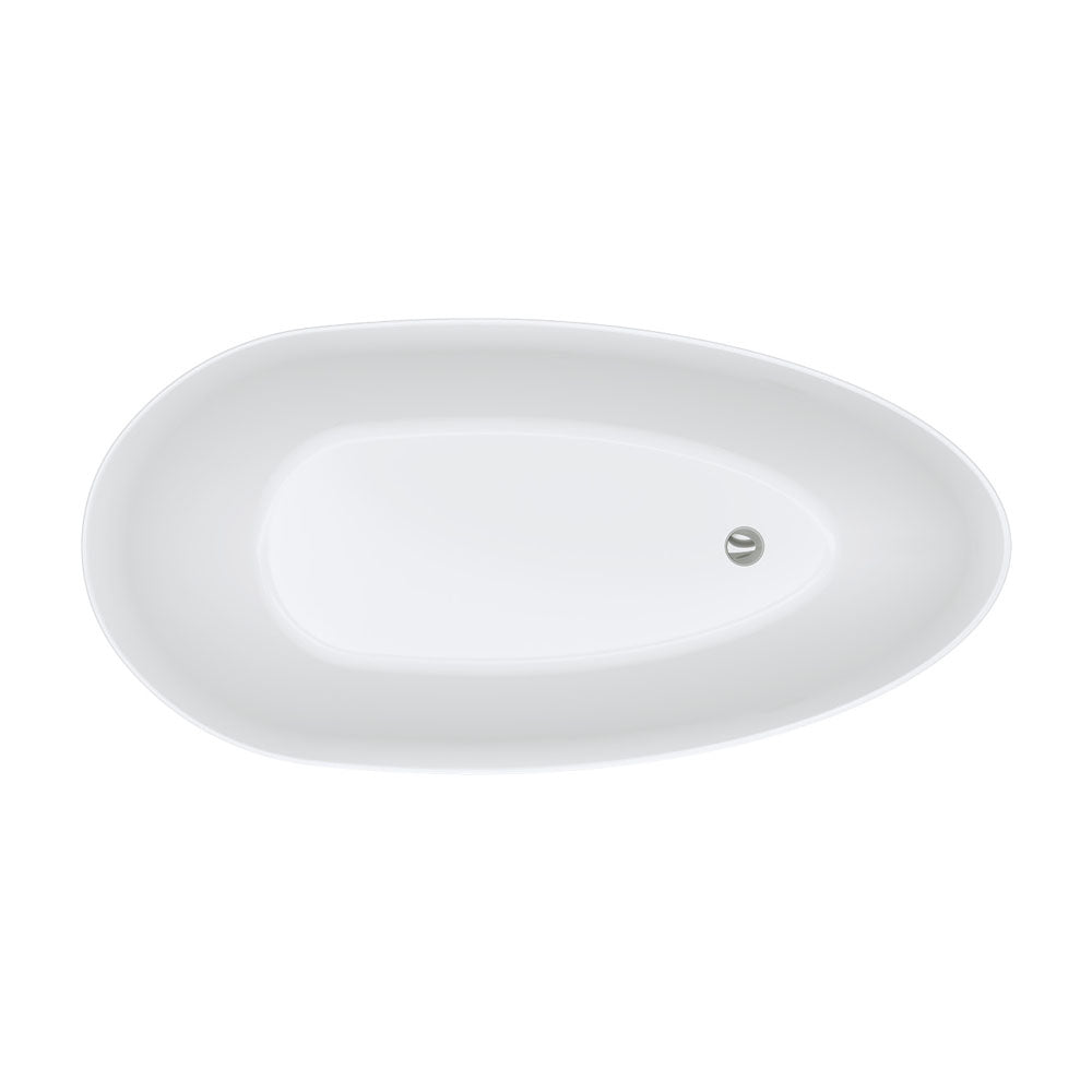 Fienza FR94 1500mm Freestanding Acrylic Bathtub - Gloss White | Modern Soaking Tub for Luxury Bathrooms & Spa-Like Relaxation at Home