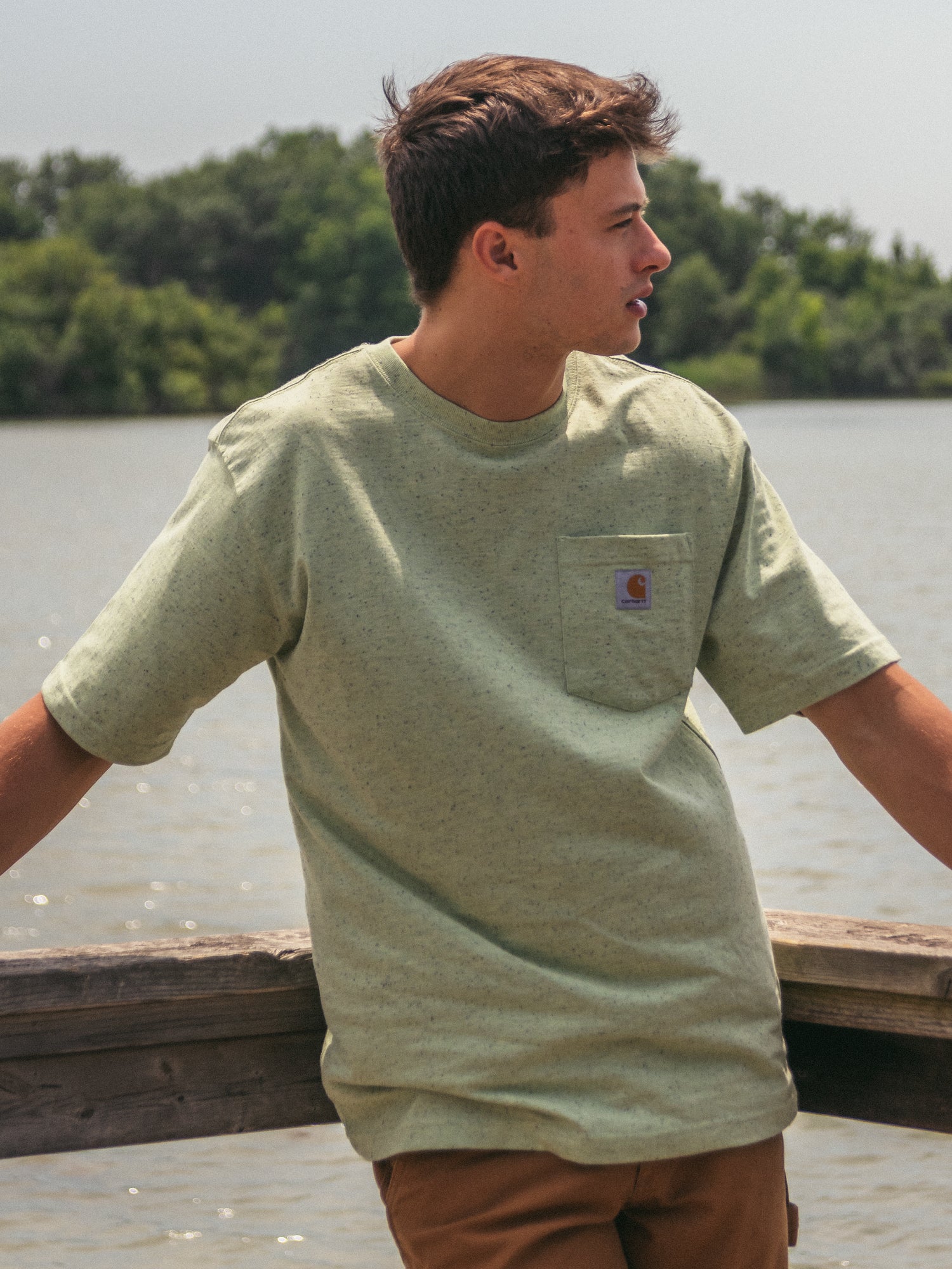 Carhartt Men's Workwear Pocket T-Shirt - Durable Cotton Short Sleeve Tee for Construction & Outdoor Work - Clearance Sale
