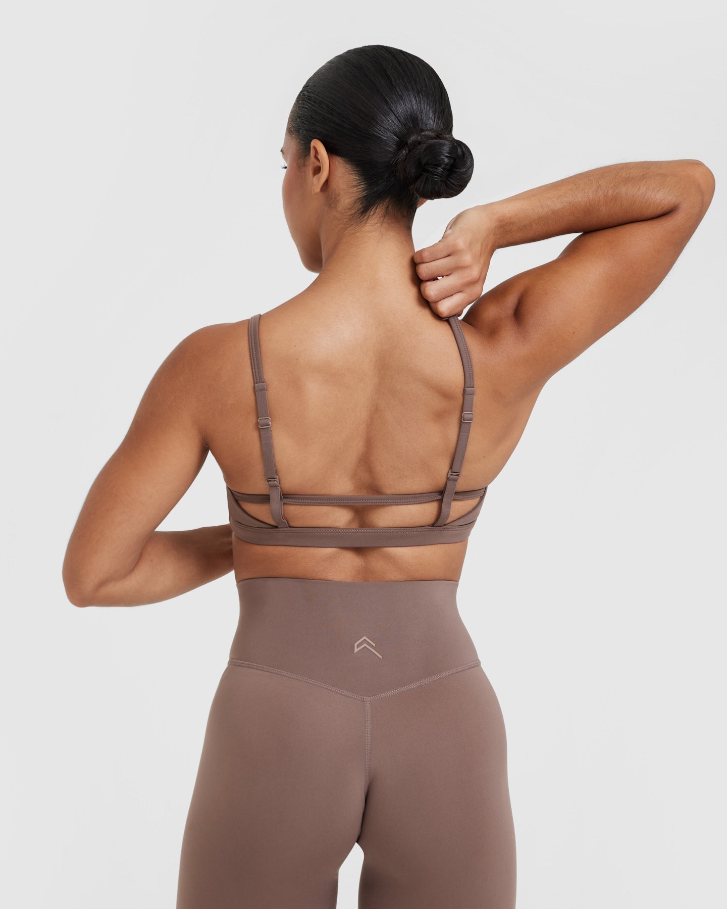 Timeless Strappy Bralette for Women | Comfortable Wireless Bra in Cool Brown | Perfect for Yoga, Lounge and Everyday Wear