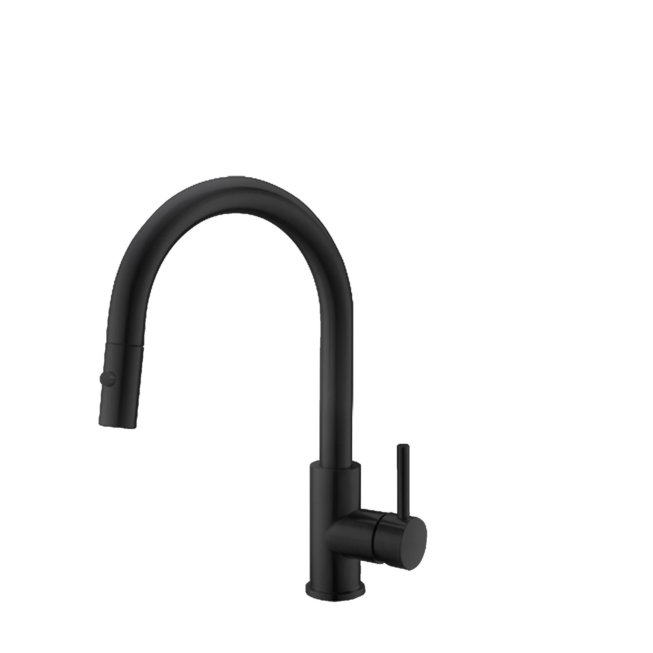 Premium Stainless Steel Kitchen Faucet with Pull Down Sprayer - 1 Handle Dual Function Mixer Tap, Ceramic Cartridge & Aerator - Matte Black (Model K-131N) - Perfect for Modern Kitchens, Restaurant Prep Areas & Home Renovations
