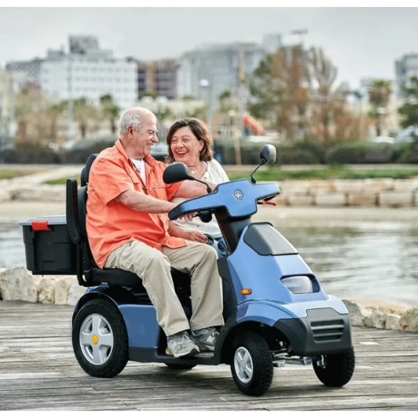 AFIKIM Afiscooter S4 Heavy Duty Mobility Scooter - Dual Seat Electric Scooter for Adults - Ideal for Outdoor & Indoor Use, Shopping, Travel & Daily Commuting