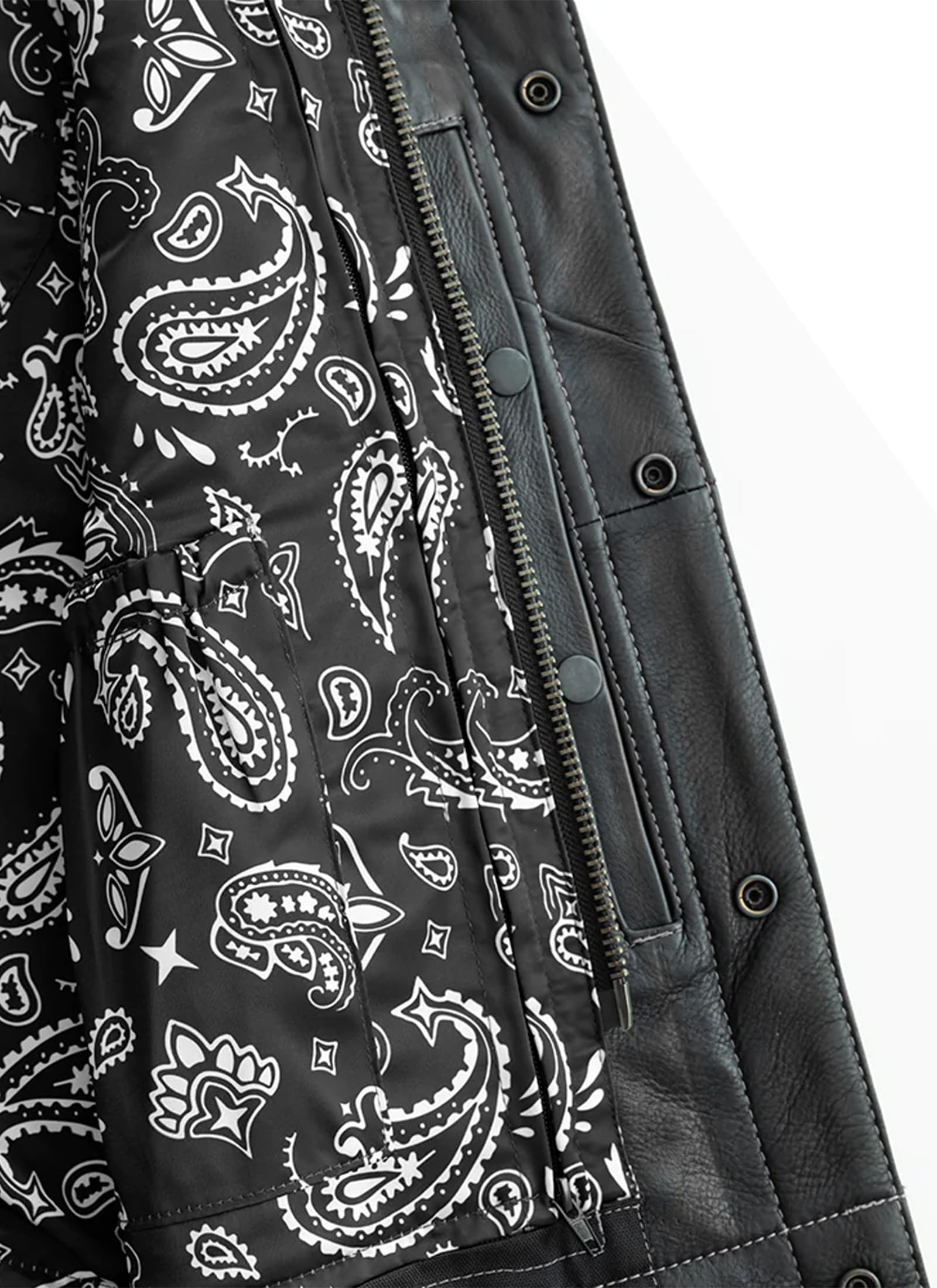 First Mfg Co Bandit Men's Motorcycle Leather Vest for Biker Riding - Durable & Stylish Leather Vest for Harley, Cruiser & Motorcycle Enthusiasts - Perfect for Riding, Events & Everyday Wear