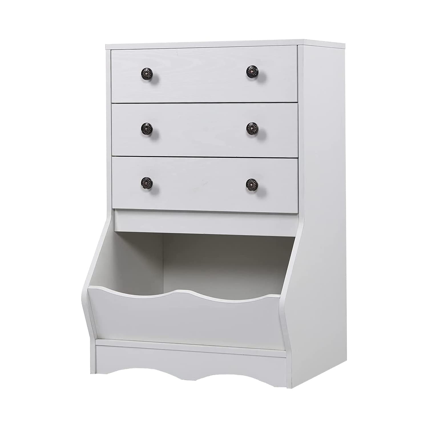 White 3-Drawer Kids Dresser for Bedroom Storage - Boys & Girls Room Organizer