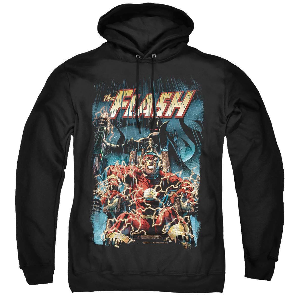 Trevco JLA Electric Chair Unisex Adult Pullover Hoodie - DC Comics Superhero Graphic Sweatshirt for Men & Women - Perfect for Cosplay, Halloween & Casual Wear